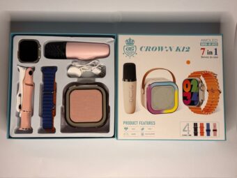 Crown K12 Watch & Speaker Set - Best Quality Speaker Set & Watch Set | Watch with Karaoke Speaker | Watch with 4 Multiple Random Color Straps - Image 7