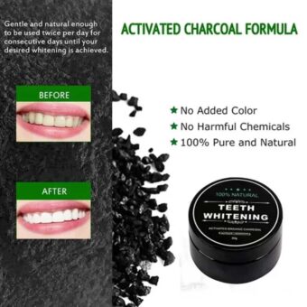 Teeth Whitening Charcoal Powder (Organic) Charcoal (30G) - Image 11