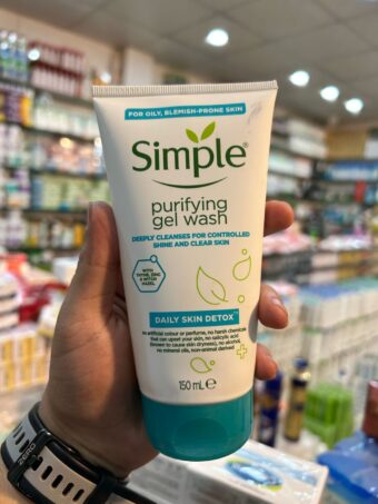 Simple Daily Skin Detox Purifying Gel Facial Wash – 150ml - Image 4