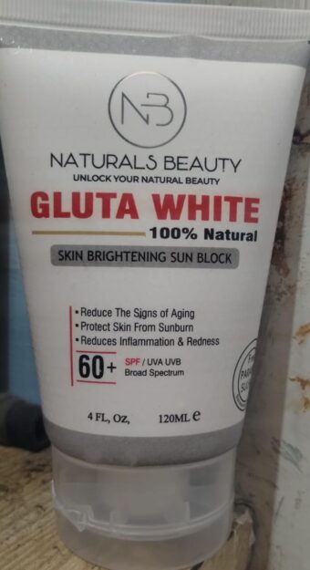 Naturals Beauty Gluta White Skin Brightning Sun Block Spf 60+ UAV&UVB 120 ML - Image 6