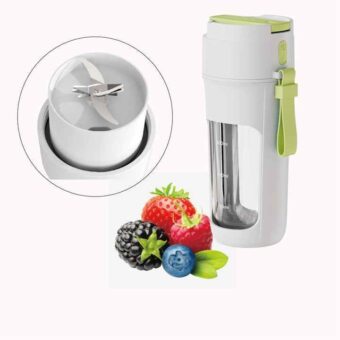 USB Rechargeable Juicer Blender- 8 Blades- Mini Portable Personal Size Juicer 350 ML (random color) - Image 7
