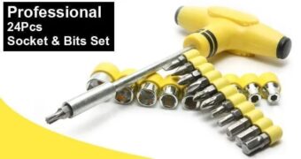 T-Bar Screwdriver Socket And Bits Set 24 Pcs - Image 4