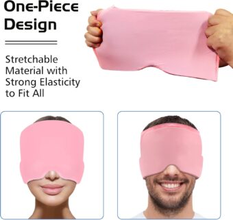 Headache Relief Hat for Migraine Relief, Tension, One Size Fits All Headache Cap with Reusable Ice Gel Pack for Puffy Eyes, Stress Relief - Image 4