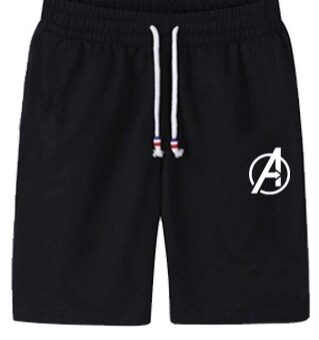 Avengers Logo Jersey Shorts for MEN | Black | Gym, Sports & Fitness Shorts