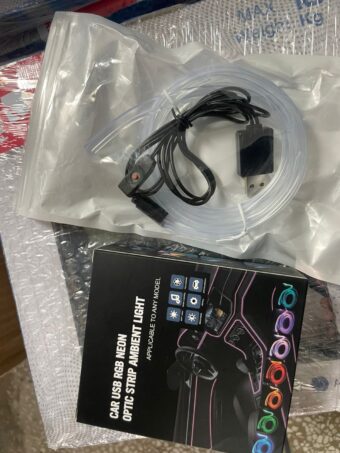 Car USB RGB Neon Optic Strip Ambient Light | APPLICABLE TO ANY MODEL - Image 2