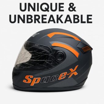 Unbreakable Space X Helmet – Ride Safe, Ride Bold (Medium)