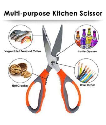 Multifunction Kitchen Scissors Heavy Duty Food Shears for Chicken Meat Vegetable Fish Herb Poultry Stainless Steel Cooking Scissors with Comfortable Handle - Image 6
