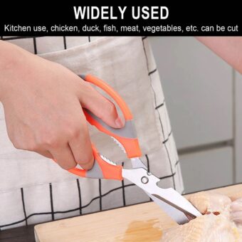 Multifunction Kitchen Scissors Heavy Duty Food Shears for Chicken Meat Vegetable Fish Herb Poultry Stainless Steel Cooking Scissors with Comfortable Handle - Image 5