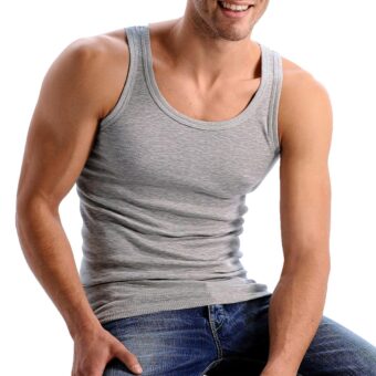 Jersey Grey Sando Gym Sando Tanks Top For Men | Solid Grey Tank Top