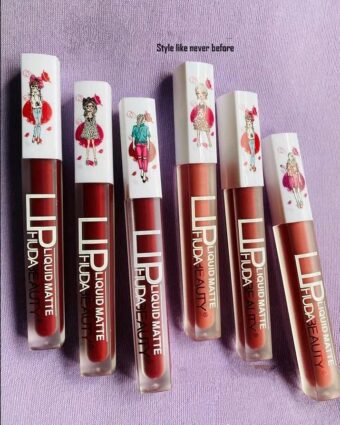 6 Pcs High Pigmented Matte Finish Lip Gloss - Multicolor Collection - Image 5