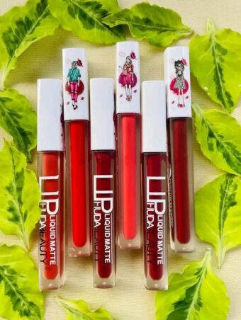 6 Pcs High Pigmented Matte Finish Lip Gloss - Multicolor Collection - Image 4