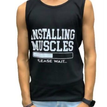[Pack of 3] Men’s Fitness Gym Sandos for Men Sleeve less for Men Top Fashion Wear Shirt Hoodie Sleeve less for Men - Image 4