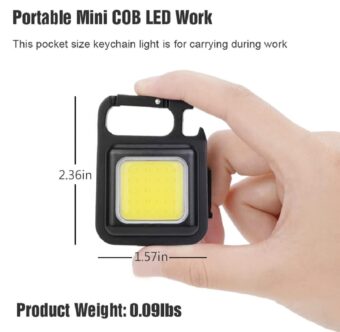 COB Small Flashlight, Keychain Work Light, USB Rechargeable, Mini LED Handheld t, 3 Light Modes Portable Pocket Light for Gift, Camping Emergency Fishing - Image 3