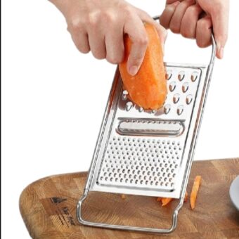 Stainless Steel Kadu Kash Grater – Multi-Purpose Vegetable, Fruit, and Nut Cutter, Chopper & Peeler