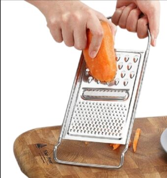 Stainless Steel Kadu Kash Grater – Multi-Purpose Vegetable, Fruit, and Nut Cutter, Chopper & Peeler