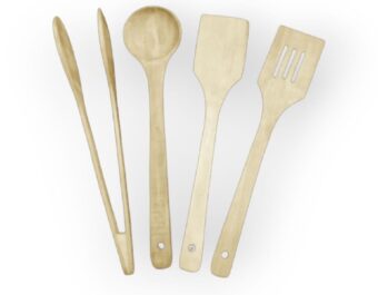 Pack of 4 – Wooden Spoon Set | Nonstick Teak Wood Kitchen Utensils for Cooking & Serving - Image 2