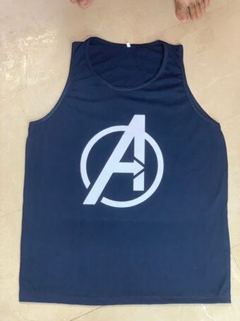 Avengers Logo Sando tank top for Men [Navy Blue] | Workout Tank top gym shirts for men - Image 2