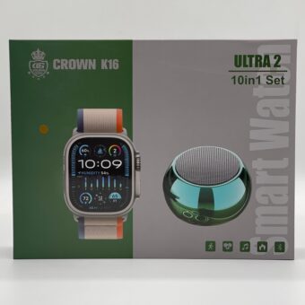 Ultra 2 - Crown K16 - Watch Bundle – Includes Free P47 Wireless Headphone + 7 Interchangeable Straps