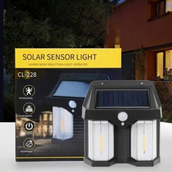 Solar Sensor Light | Solar Interaction Wall Lamp with Warm Light | Outdoor Waterproof Wall Mounted Lights for Garden