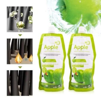 Apple Hair Color 96 Natural Black Cream [1000ML] [500ml + 500ml] | Vibrant Shine Best Choice - Image 2