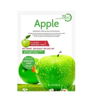 Apple Ammonia Free Black Hair Cream | 30ml x 10 pcs in Box - Image 4