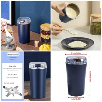 Electric Coffee Grinder & Food Processor – 350W Powerful Motor