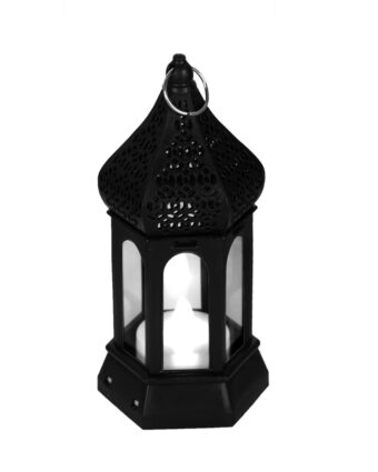 Antique Black candle lamp Atmosphere Decoration Creative Gift Hexagonal Wind Lamp Candle Lamp Led Wind Lamp Portable Small Horse Lamp - Image 4