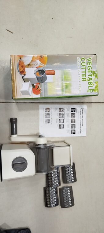 Vegetable Cutter Stainless Steel | Manual Vegetable Cutter Slicer & Grater | Multi-Functional Kitchen Gadget ( Random Color ) - Image 6