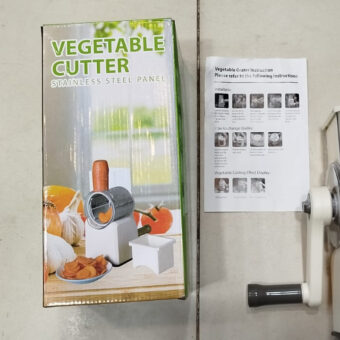 Vegetable Cutter Stainless Steel | Manual Vegetable Cutter Slicer & Grater | Multi-Functional Kitchen Gadget ( Random Color ) - Image 4