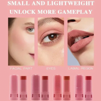 High-Pigment Matte Blush Stick – Long-Lasting, Water-Resistant & Blendable Contour Balm - Random Shades - Image 3
