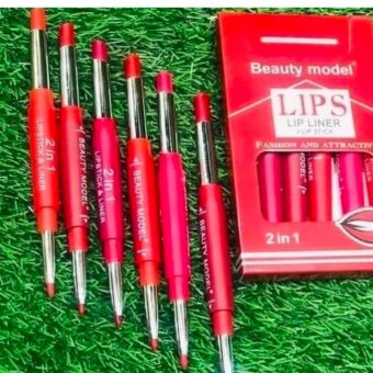 2-in-1 Waterproof Lipstick & Lip Liner – Long-Lasting, All-Day Color | Best Quality ]Waterproof Lipstick [Random Shades] - Image 4