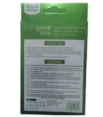 Paingone easy Headache Relief Patch for Temporary Relief of Headaches [10 Patches] - Image 3
