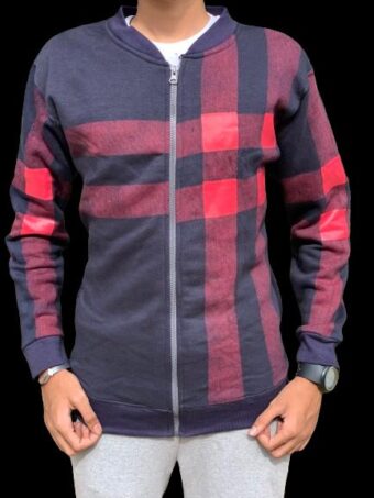 Men's Stylish Zipper Jacket with Contrast Checked Zipper | Jacket For Men's & Boys | Stylish Jacket For Formal & Casual Wear | Checked Design Jacket - Image 10