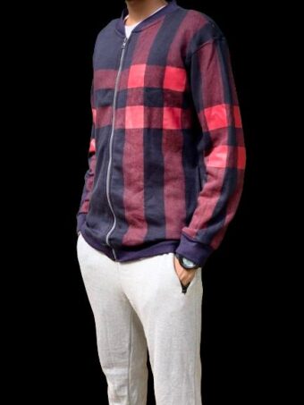 Men's Stylish Zipper Jacket with Contrast Checked Zipper | Jacket For Men's & Boys | Stylish Jacket For Formal & Casual Wear | Checked Design Jacket - Image 12