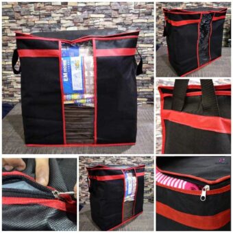 Black Storage Blanket Bag Organizer Folding Bag Organizer, Cloth Storage Boxes For Wardrobe )