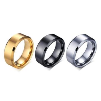 Pack Of 3  gold plated & silver plated band rings For Unisex - Image 5
