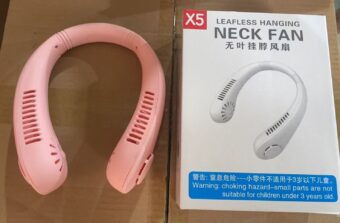 X5 Leafless Hanging Neck Fan with Adjustable Neck Band - Portable Rechargeable Neck Fan - Neck Fan For Summer (Random Color) - Image 5