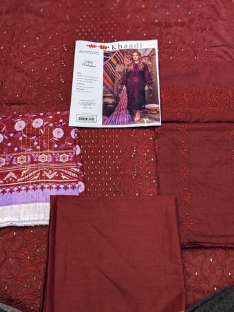 ✨ KHAADI ✨ 3 Piece Khaadi chicken Kari Unstitched Suit new Collection for womens - Image 3