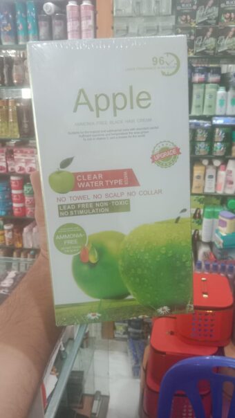 Apple Hair Color 96 Natural Black Cream [1000ML] [500ml + 500ml] | Vibrant Shine Best Choice - Image 3