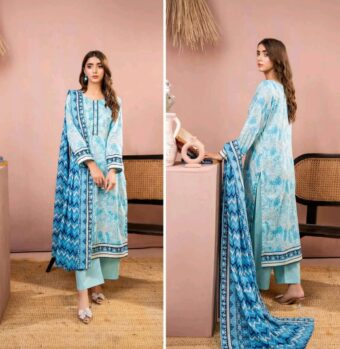 ✨ ZESH   ✨ 3 PieceUnstitched Suit ZESH SUMMAER LAWN COLLECTION 2025