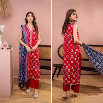 ✨ ZESH   ✨ 3 PieceUnstitched Suit ZESH SUMMAER LAWN COLLECTION 2025