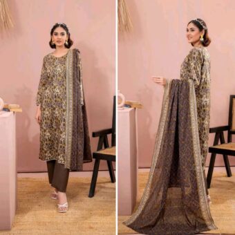 ✨ ZESH   ✨ 3 PieceUnstitched Suit ZESH SUMMAER LAWN COLLECTION 2025