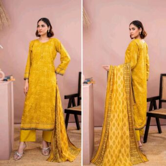 ✨ ZESH   ✨ 3 PieceUnstitched Suit ZESH SUMMAER LAWN COLLECTION 2025