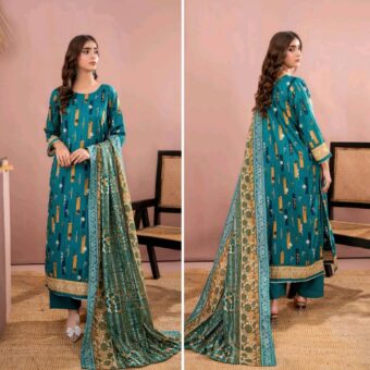 ✨ ZESH   ✨ 3 PieceUnstitched Suit ZESH SUMMAER LAWN COLLECTION 2025
