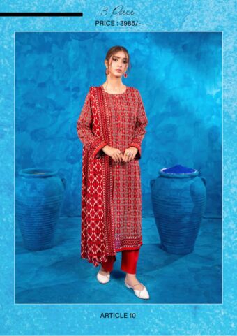 ✨ ZESH   ✨ 3 PieceUnstitched Suit ZESH SUMMAER LAWN COLLECTION 2025 - Image 2