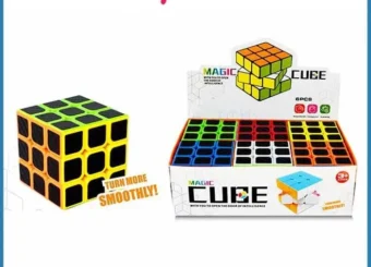 Colorful 3D Magic Cube Puzzle Toy for Kids – Brain-Boosting Educational Plastic Learning Toy for Early STEM Development, Hand-Eye Coordination & Problem-Solving – Durable and Safe for Ages 3+ - Pack of 01