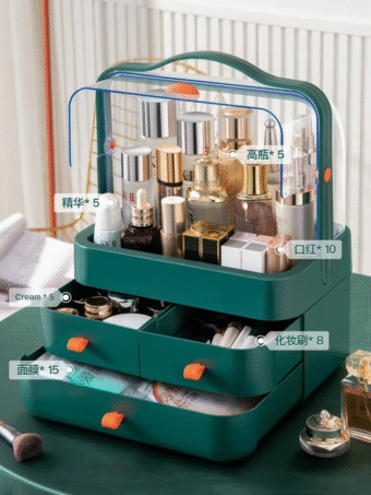 Multi-Functional Acrylic Cosmetic Organizer with Multiple Drawers – Elegant Storage Solution for Makeup, Skincare Products, and Beauty Accessories - Random Color - Image 15