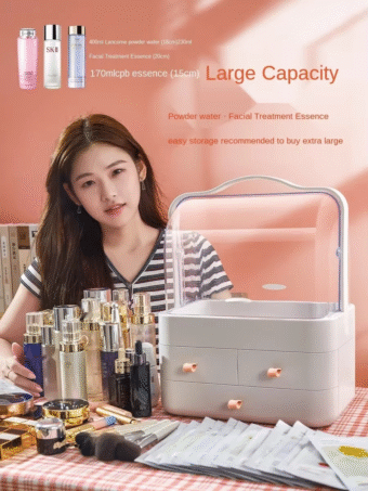 Multi-Functional Acrylic Cosmetic Organizer with Multiple Drawers – Elegant Storage Solution for Makeup, Skincare Products, and Beauty Accessories - Random Color - Image 16
