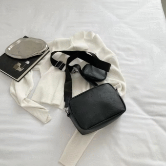 Stylish Girl's Convertible Crossbody Bag - Fashion Handbags for Ladies PU Leather Polyester Waterproof Shoulder Bags With Change Purse Trending Travel Crossbody Bag - 1 Pc, Black PU Leather - Image 6