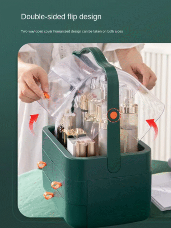 Multi-Functional Acrylic Cosmetic Organizer with Multiple Drawers – Elegant Storage Solution for Makeup, Skincare Products, and Beauty Accessories - Random Color - Image 17